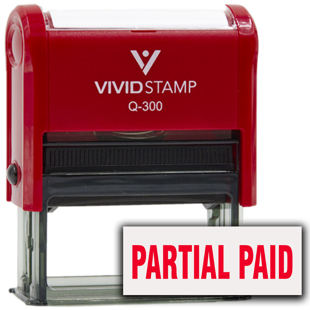 Partial paid Self-Inking Office Rubber Stamp