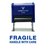 FRAGILE HANDLE WITH CARE Self Inking Rubber Stamp