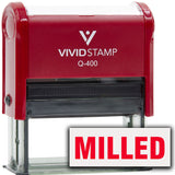 Milled Self-Inking Office Rubber Stamp