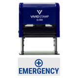 Vivid Stamp Emergency Medical Self-Inking Rubber Stamps