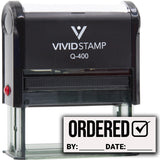 Ordered By Date (Order Complete) Self Inking Rubber Stamp