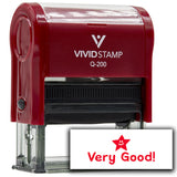 Vivid Stamp Very Good! Star Self Inking Rubber Stamp