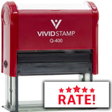 Vivid Stamp Rate! Self Inking Rubber Stamp