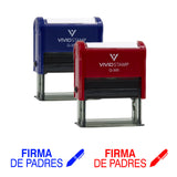 Vivid Stamp Firma de Padres Spanish School Self-Inking Rubber Stamps