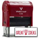 Vivid Stamp Great Ideas Self Inking Rubber Stamp