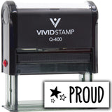 Vivid Stamp Proud Teacher Feedback Self-Inking Rubber Stamps