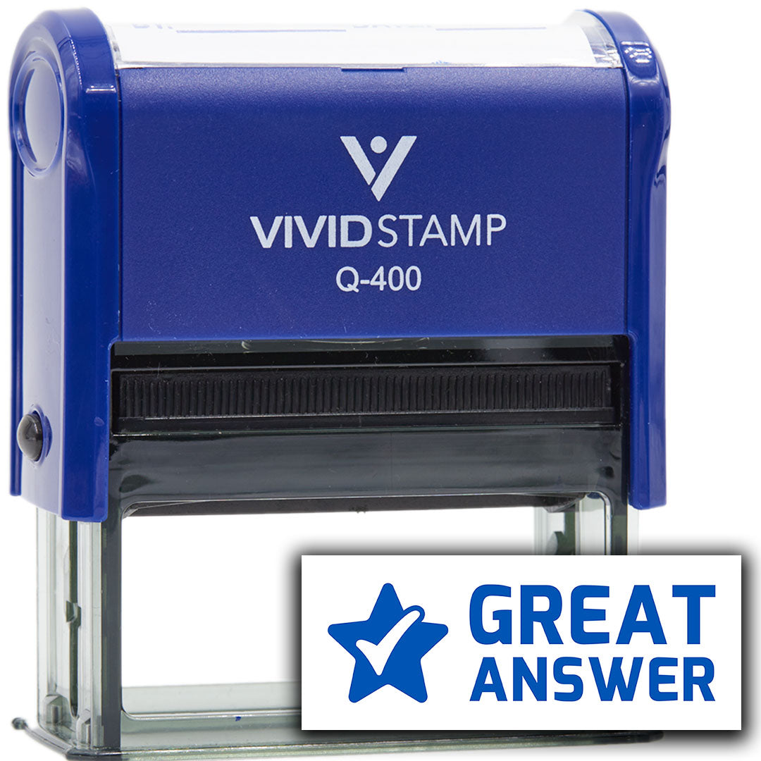 Da Stamp Vivid Stamp Great Answer Self Inking Rubber Stamp