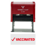 Vivid Stamp Vaccinated (check) Medical Self-Inking Rubber Stamps