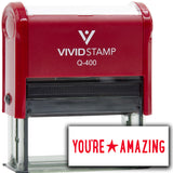 Vivid Stamp You?re Amazing Teacher Feedback Self-Inking Rubber Stamps