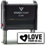 Vivid Stamp Love From Us All Self Inking Rubber Stamp