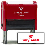 Vivid Stamp Very Good! Star Self Inking Rubber Stamp