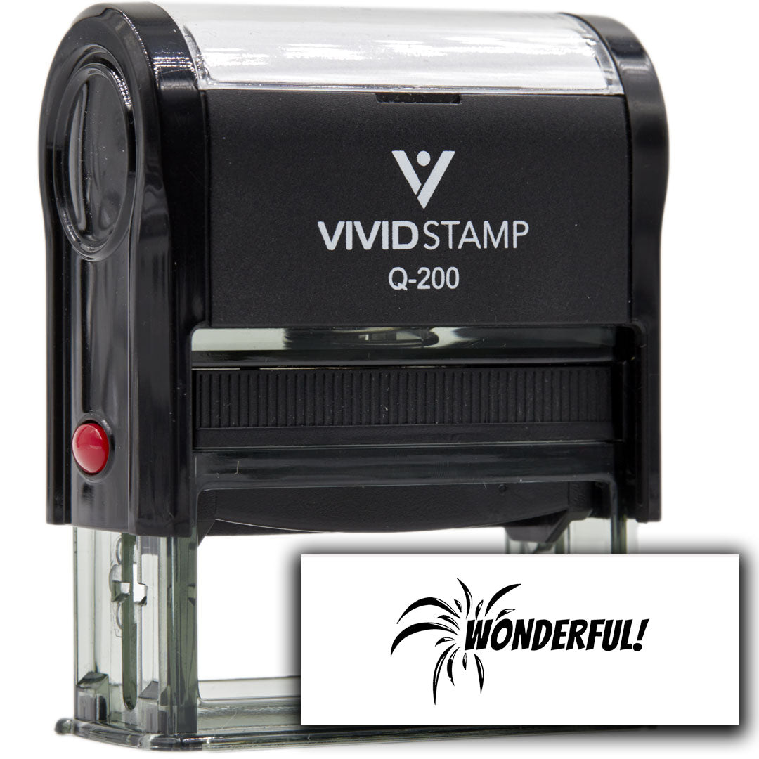 Filing Stamp Vivid Stamp Wonderful! Self Inking Rubber Stamp
