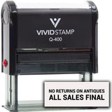 Vivid Stamp No Returns On Antiques All Sales Final Self Inking Rubber Stamp