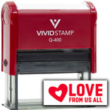 Vivid Stamp Love From Us All Self Inking Rubber Stamp