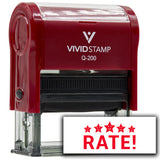 Vivid Stamp Rate! Self Inking Rubber Stamp