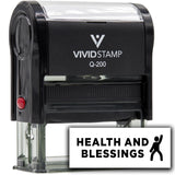 Vivid Stamp Health and Blessings Stamps For Grading Self-Inking Rubber Stamps