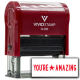 Vivid Stamp You?re Amazing Teacher Feedback Self-Inking Rubber Stamps