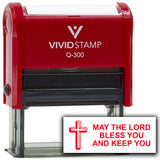 Vivid Stamp May the Lord bless you and keep you Self Inking Rubber Stamp