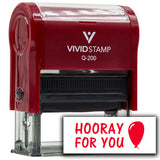 Vivid Stamp Hooray for You Self Inking Rubber Stamp