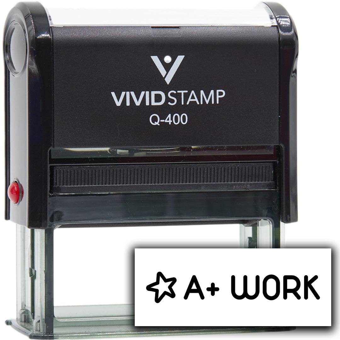 Computer Work Stamp Vivid Stamp A+ Work Self-Inking Rubber Stamps