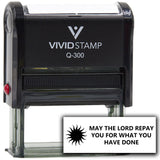 Vivid Stamp May the Lord repay you for what you have done Self Inking Rubber Stamp
