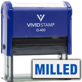 Milled Self-Inking Office Rubber Stamp