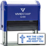 Vivid Stamp May the Lord bless you and keep you Self Inking Rubber Stamp