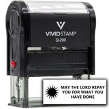 Vivid Stamp May the Lord repay you for what you have done Self Inking Rubber Stamp