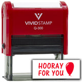 Vivid Stamp Hooray for You Self Inking Rubber Stamp