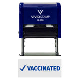 Vivid Stamp Vaccinated (check) Medical Self-Inking Rubber Stamps