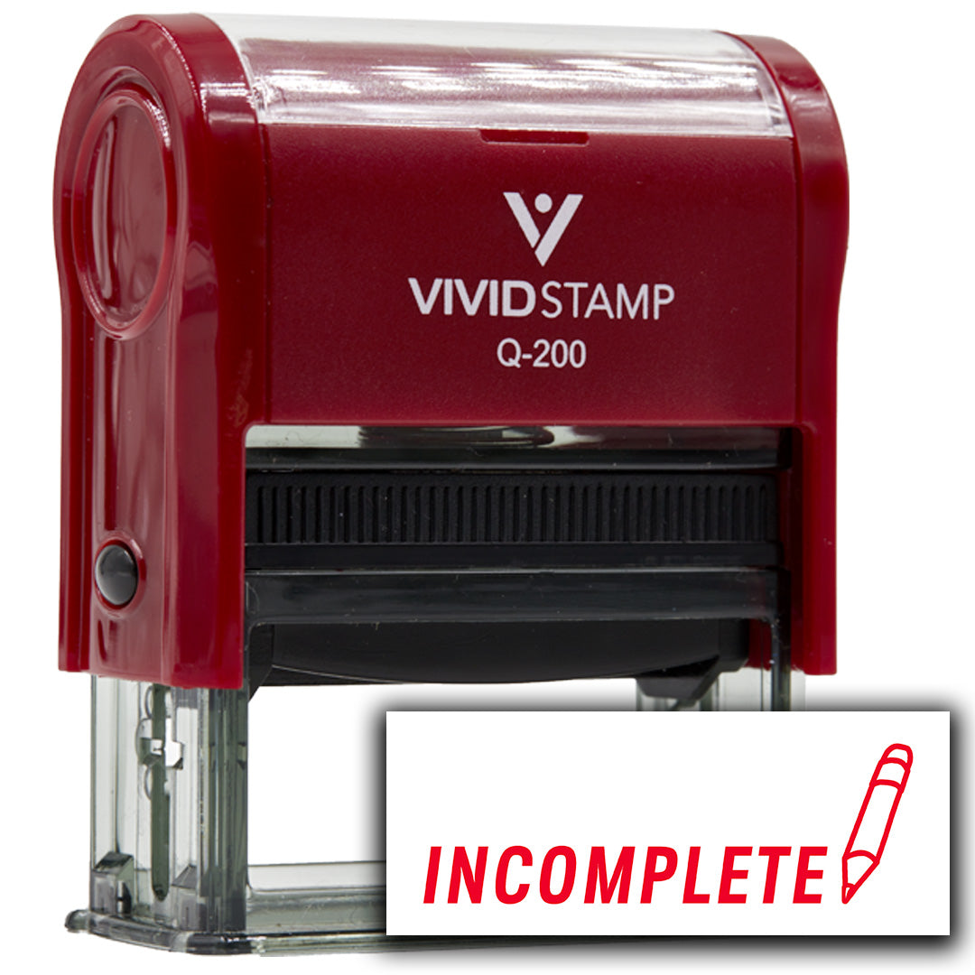Incert Example Stamp Vivid Stamp Incomplete Stamps For Grading Self-Inking Rubber Stamps