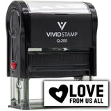 Vivid Stamp Love From Us All Self Inking Rubber Stamp