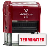 Terminated Self-Inking Office Rubber Stamp