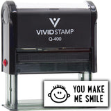Vivid Stamp You Make Me Smile Self Inking Rubber Stamp