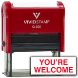 Vivid Stamp You're Welcome Self Inking Rubber Stamp