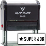 Vivid Stamp Super Job Teacher Feedback Self-Inking Rubber Stamps
