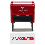 Vivid Stamp Vaccinated (check) Medical Self-Inking Rubber Stamps