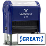 Vivid Stamp Great! Self Inking Rubber Stamp