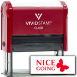 Vivid Stamp Nice Going Self Inking Rubber Stamp
