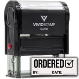 Ordered By Date (Order Complete) Self Inking Rubber Stamp