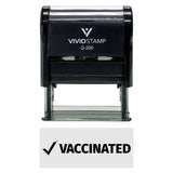 Vivid Stamp Vaccinated (check) Medical Self-Inking Rubber Stamps