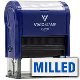 Milled Self-Inking Office Rubber Stamp
