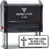 Vivid Stamp May the Lord bless you and keep you Self Inking Rubber Stamp