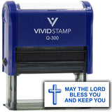 Vivid Stamp May the Lord bless you and keep you Self Inking Rubber Stamp