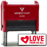 Vivid Stamp Love From Us All Self Inking Rubber Stamp