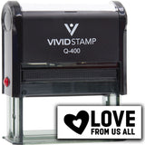 Vivid Stamp Love From Us All Self Inking Rubber Stamp