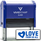 Vivid Stamp Love From Us All Self Inking Rubber Stamp