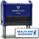 Vivid Stamp Health and Blessings Stamps For Grading Self-Inking Rubber Stamps
