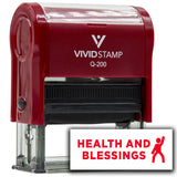 Vivid Stamp Health and Blessings Stamps For Grading Self-Inking Rubber Stamps