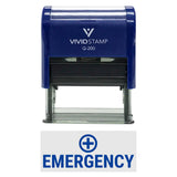 Vivid Stamp Emergency Medical Self-Inking Rubber Stamps